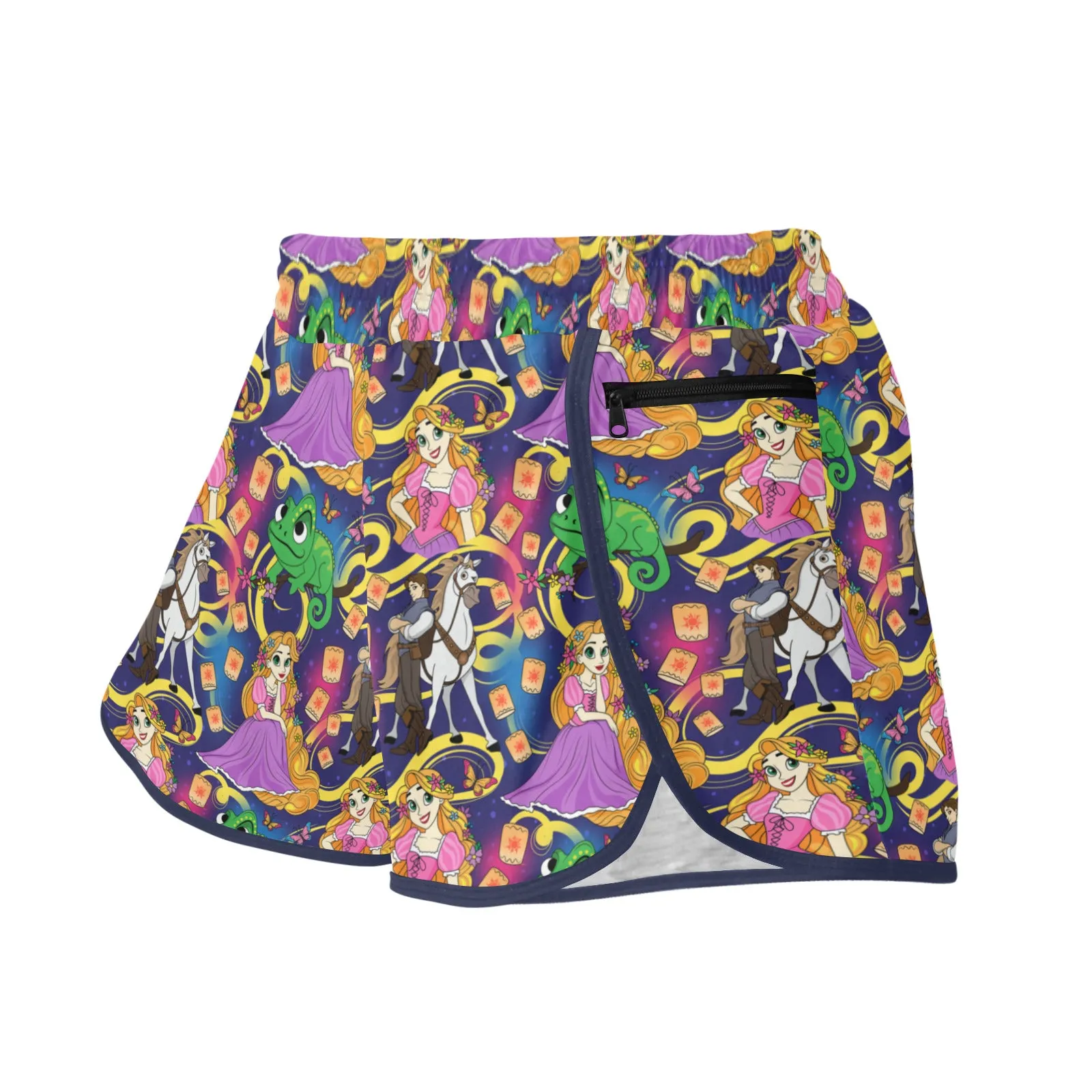 Disney Tangled Rapunzel At Last I See The Light Women's Athletic Sports Shorts