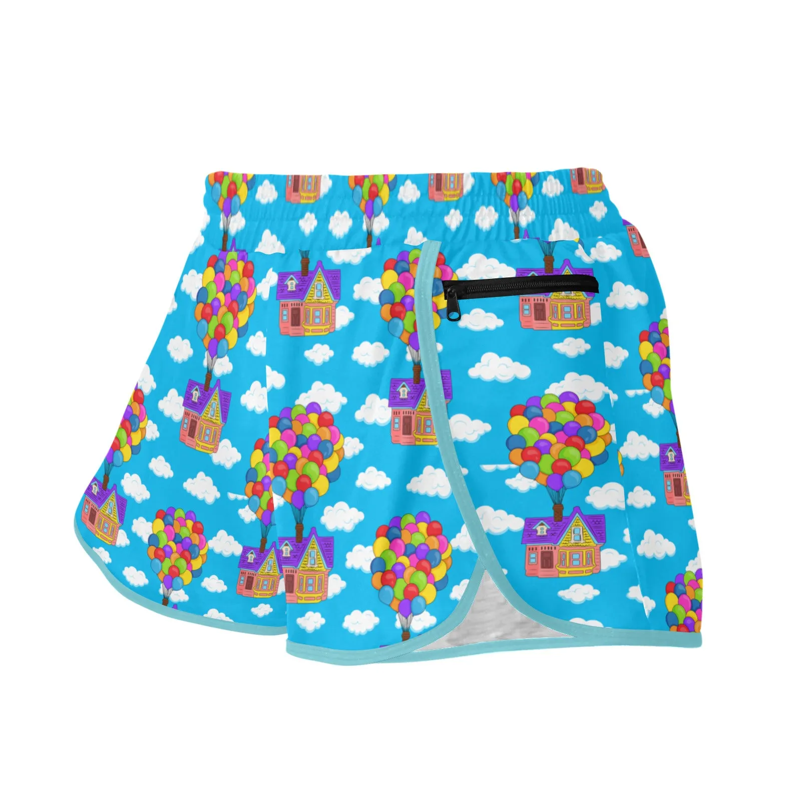 Disney Up Floating House Women's Athletic Sports Shorts