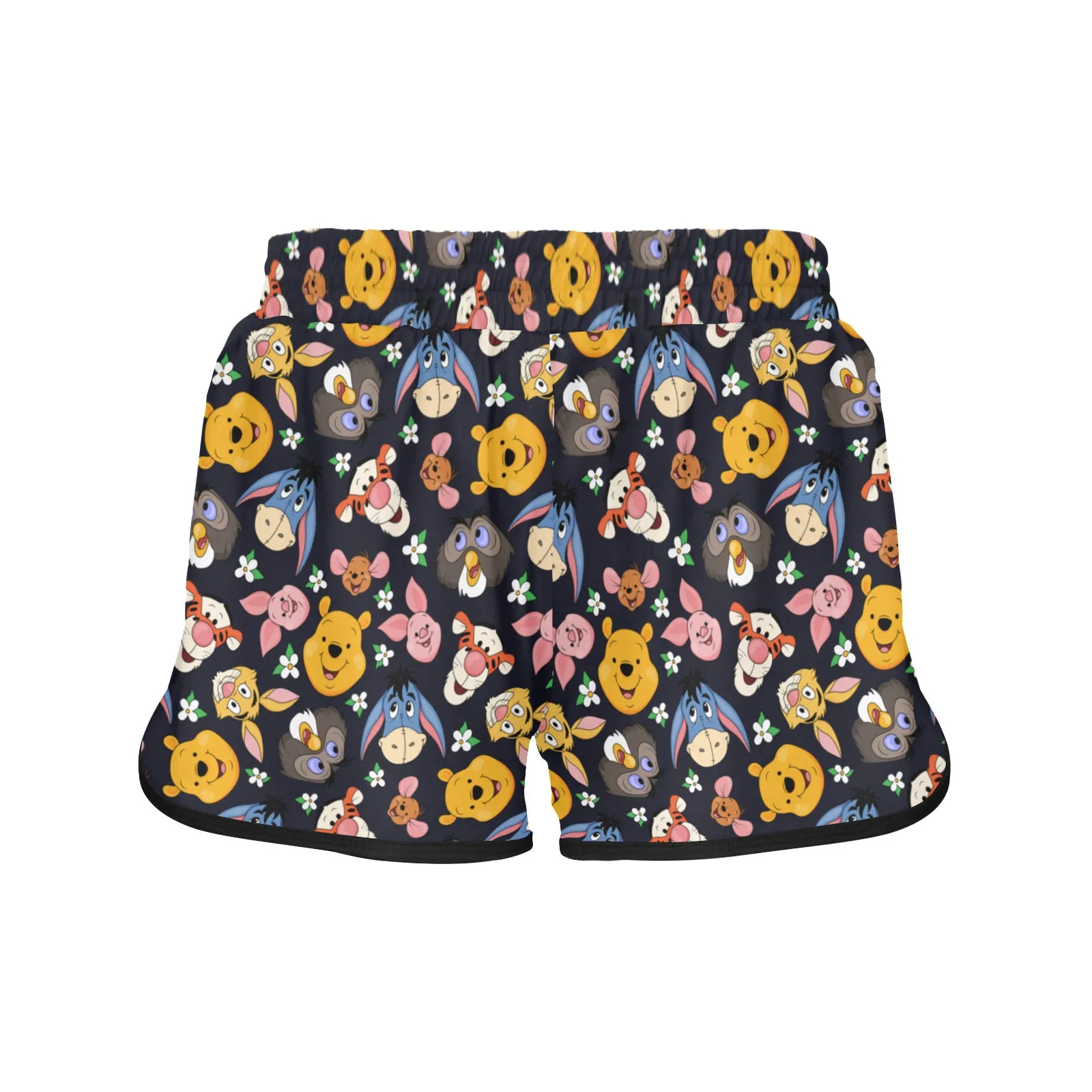 Disney Winnie The Pooh Hundred Acre Wood Friends Women's Athletic Sports Shorts