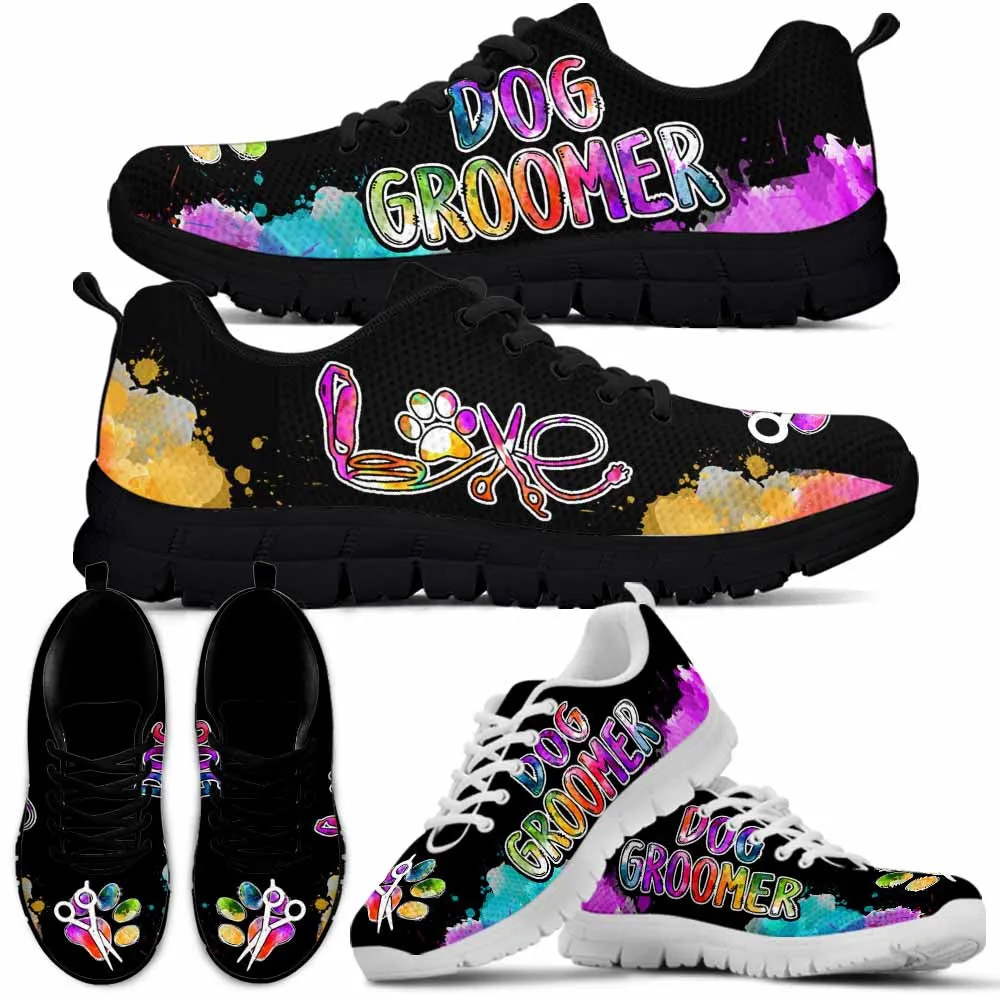 Dog Groomer Sneaker, Dog Groomer Love Art Shoes Sneakers, Best Running Shoes, Unique Gifts For Dog Lovers