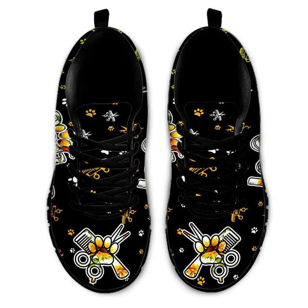 Dog Groomer Sneaker, Dog Groomer Love Sunflower Sneakers Shoes, Best Running Shoes, Unique Gifts For Dog Lovers