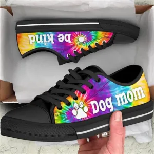 Dog Mom Bekind Canvas Low Top Shoes - Low Top Shoes Mens, Women, Dog Printed Shoes, Canvas Shoes For Men, Women