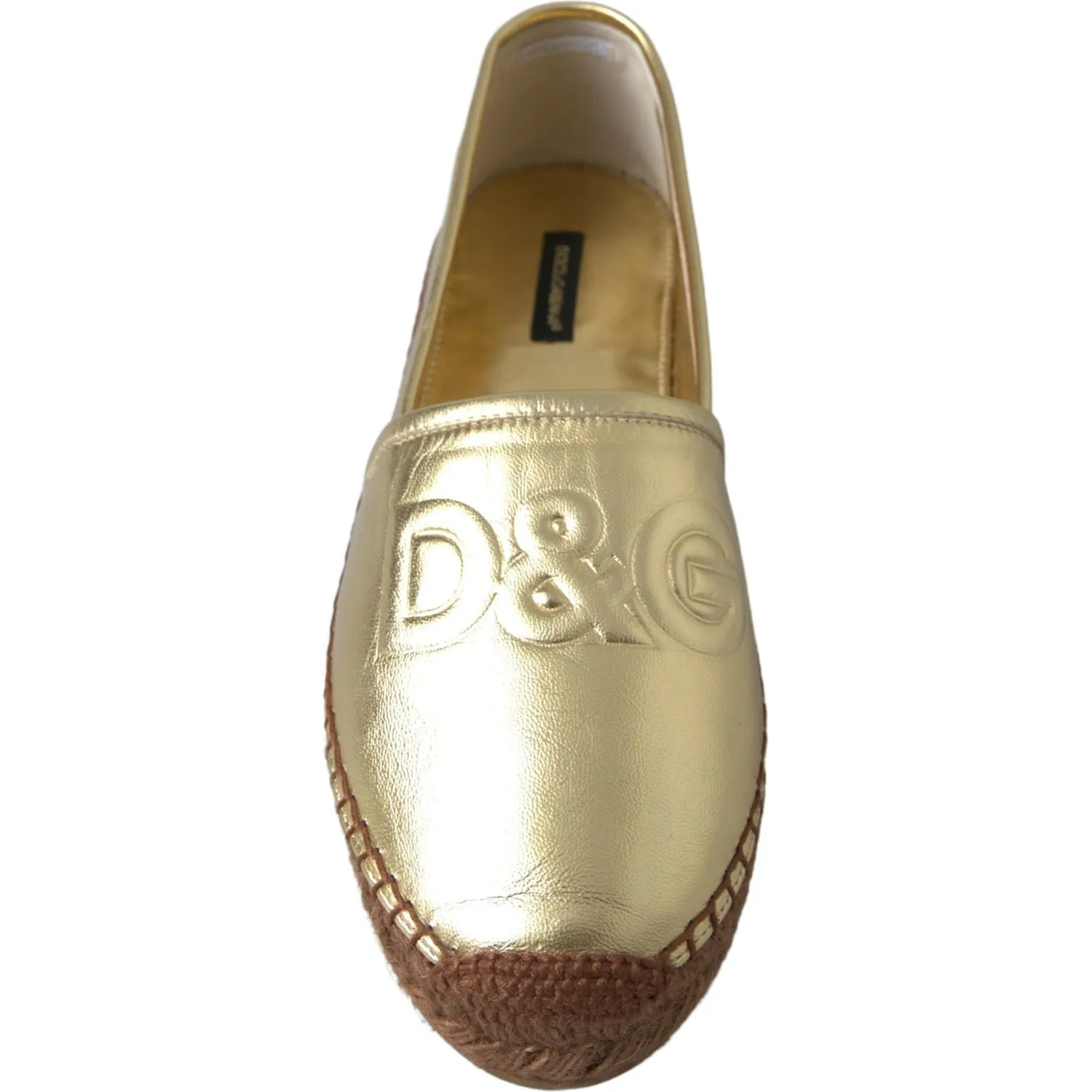 Dolce & Gabbana Golden Elegance Leather Espadrilles