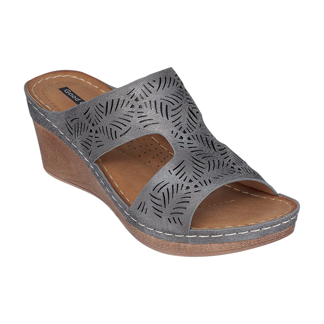 Drift Pewter Wedge Sandals