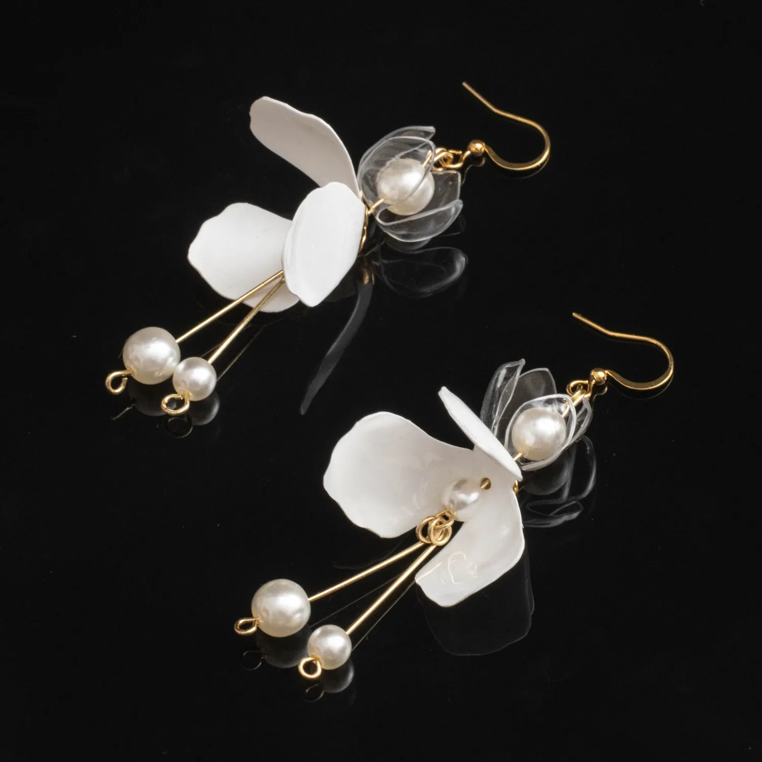 Eco-Friendly Snow Fairy Drop Earrings White