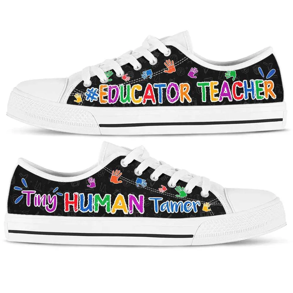 Educator Life Tiny Human Tamer Low Top Shoes, Teacher Shoes, Low Top Sneakers