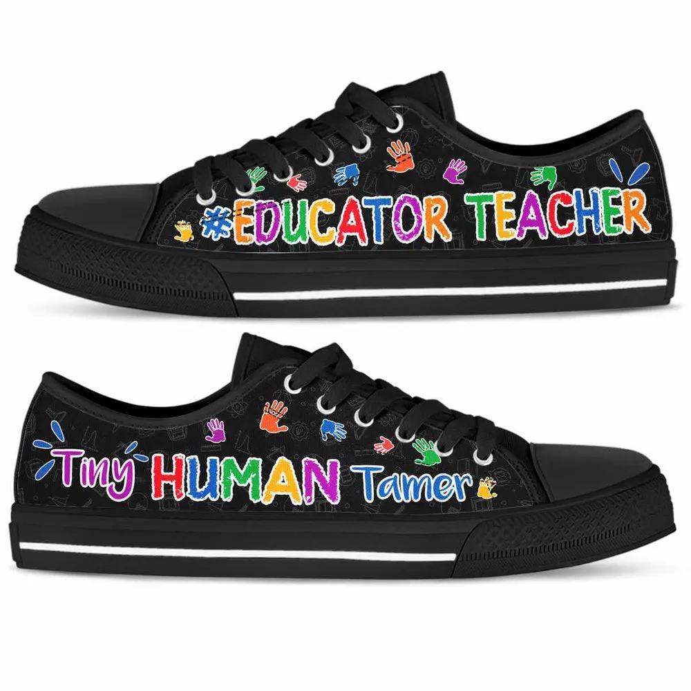 Educator Life Tiny Human Tamer Low Top Shoes, Teacher Shoes, Low Top Sneakers