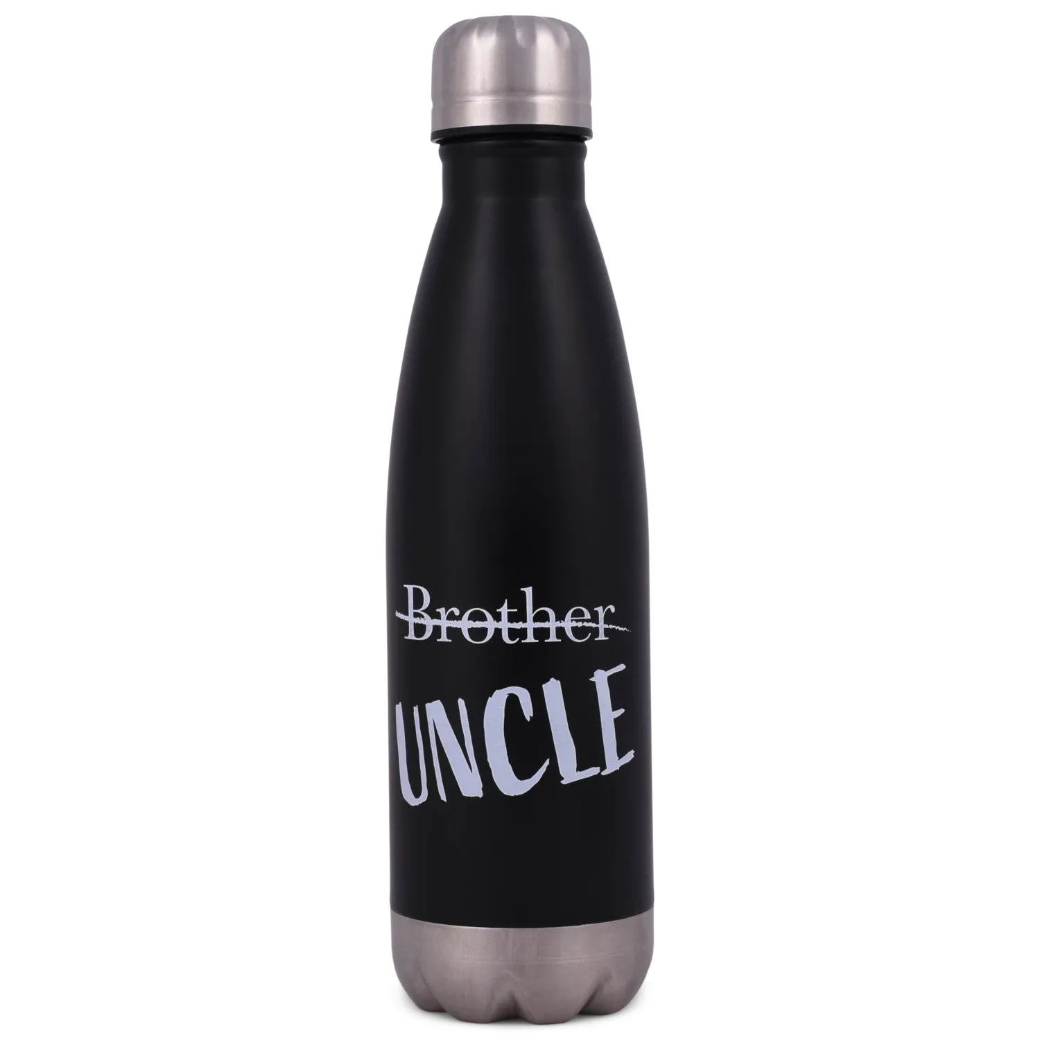 Elanze Designs Brother Uncle Black 17 ounce Stainless Steel Sports Water Bottle