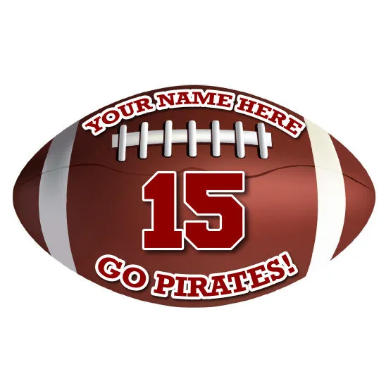 Football Sticker or Magnet | Custom Car or Locker Football