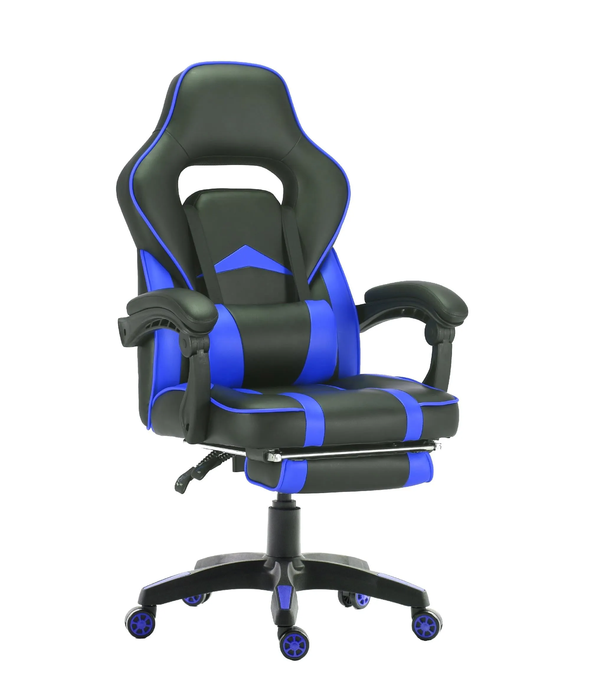 FOOTREST SERIES/ 055 GAMING CHAIR (BLACK & BLUE)