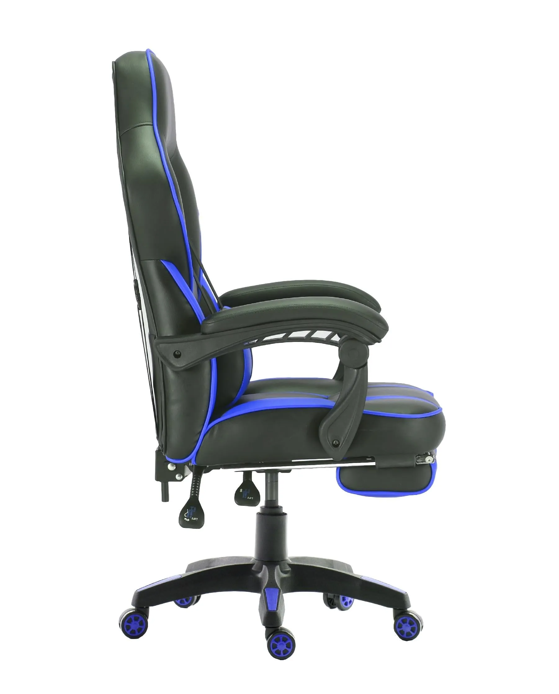 FOOTREST SERIES/ 055 GAMING CHAIR (BLACK & BLUE)