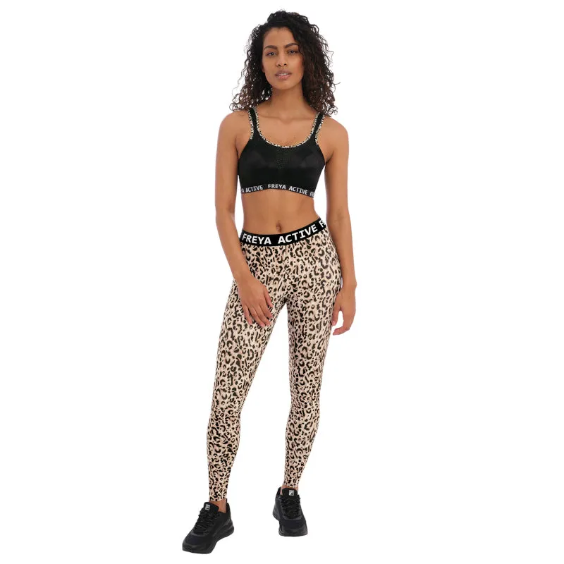 Freya Sonic Moulded Sports Bra Leopard Black