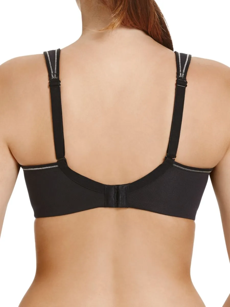 Full Support Wired Sports Bra - Black