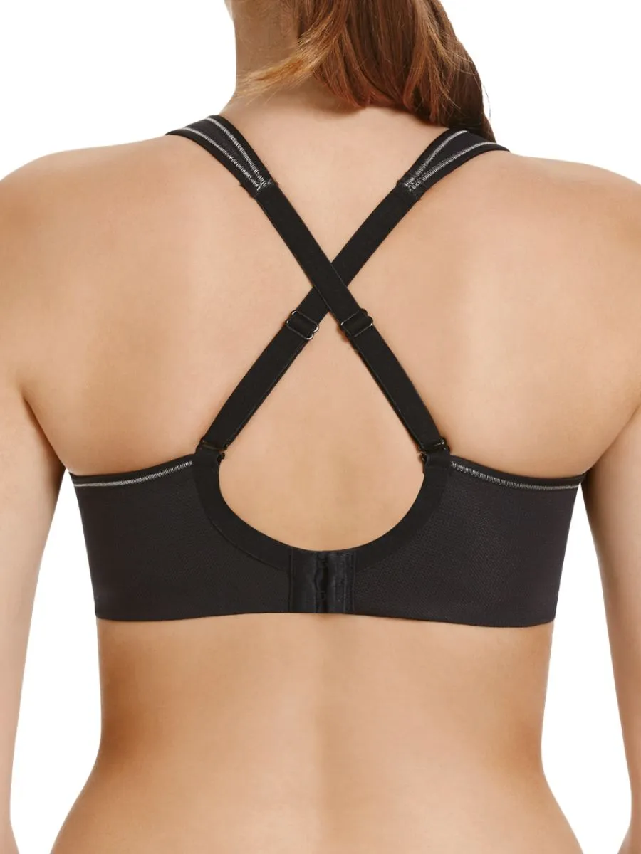 Full Support Wired Sports Bra - Black