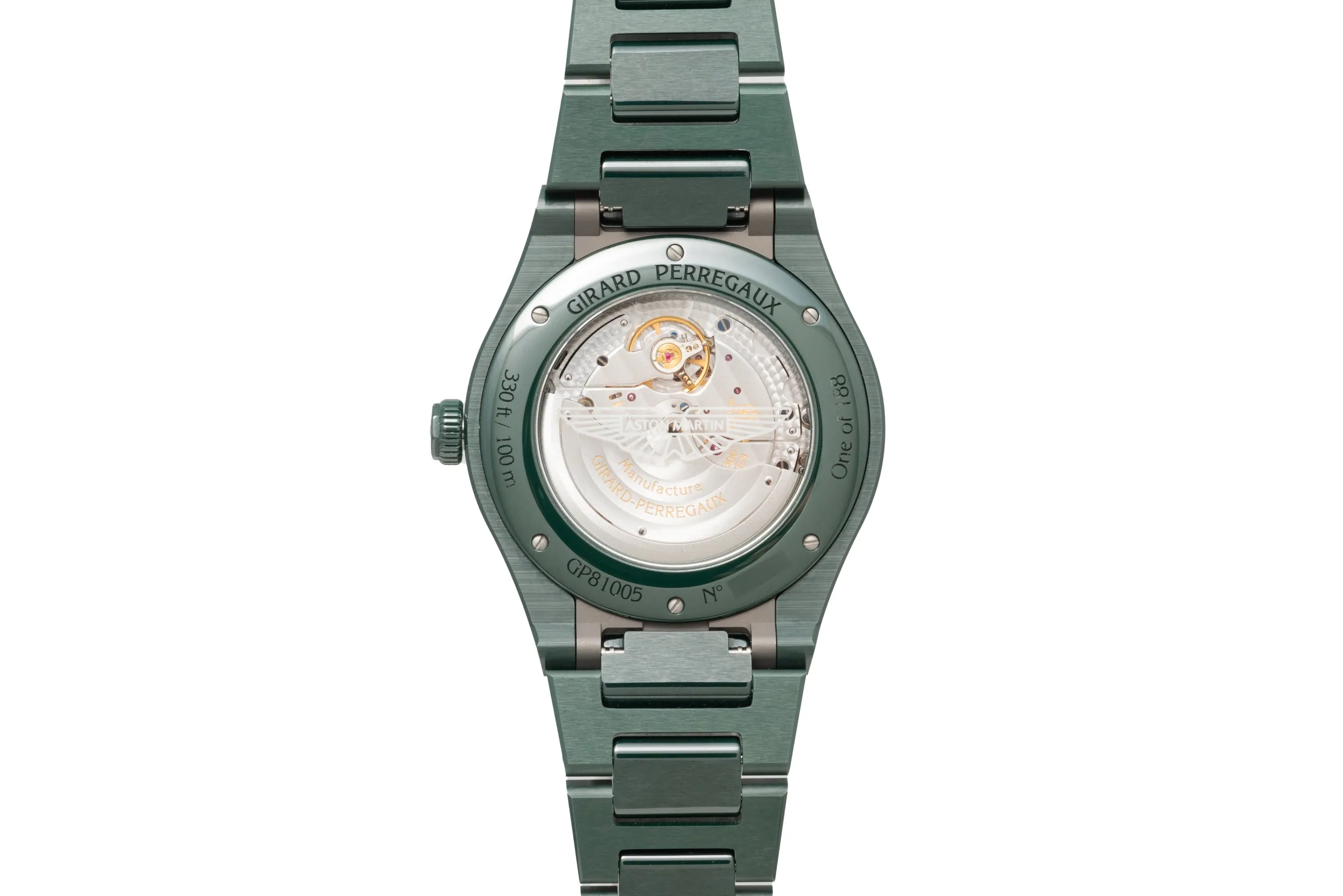 Girard Perregaux Laureato 38mm Green Ceramic Aston Martin Edition