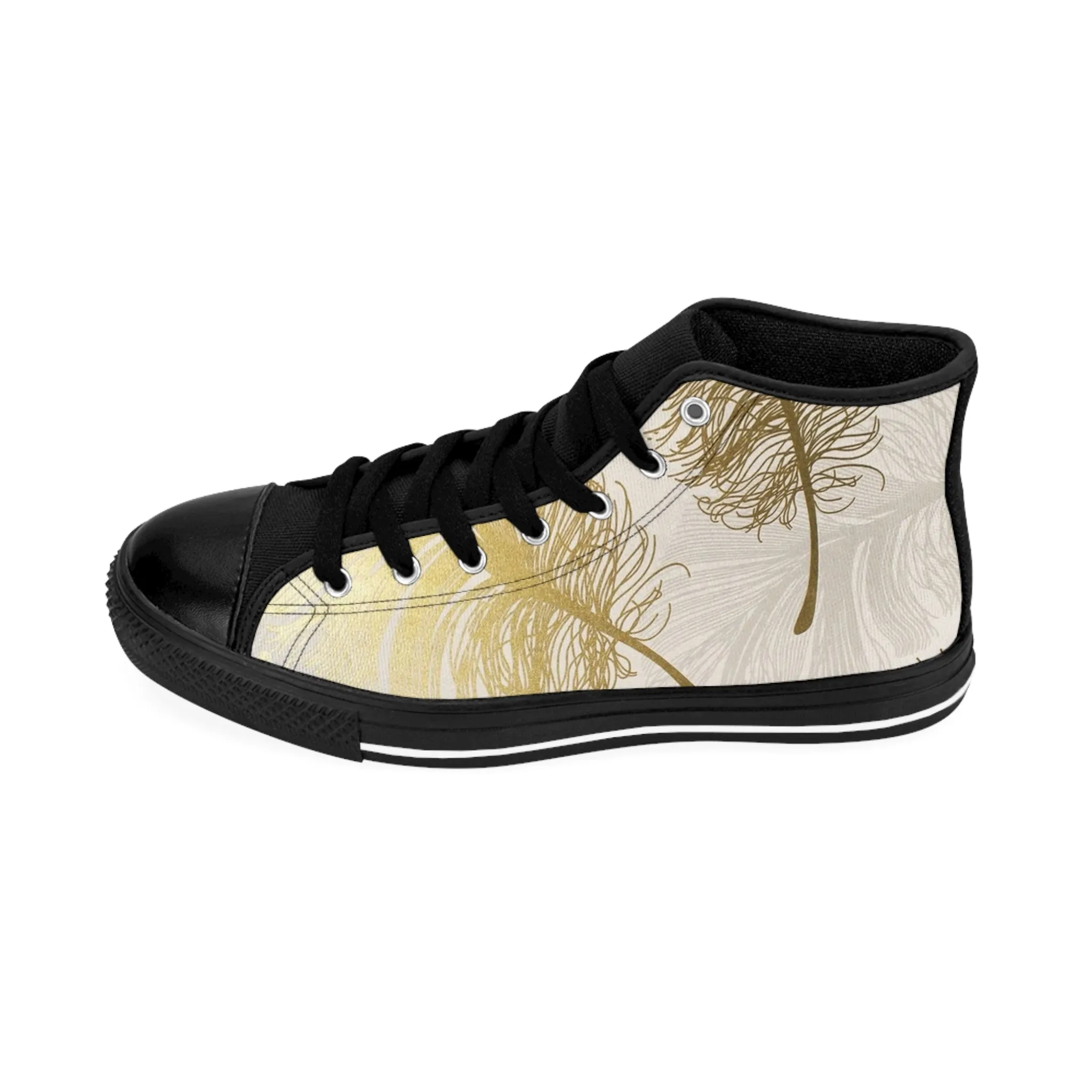 Golden Feathers - Inovax Women's Classic Sneakers