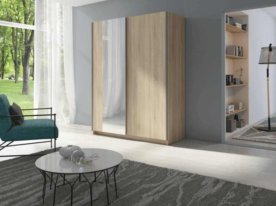 Gozo Sliding Door Mirrored Wardrobe