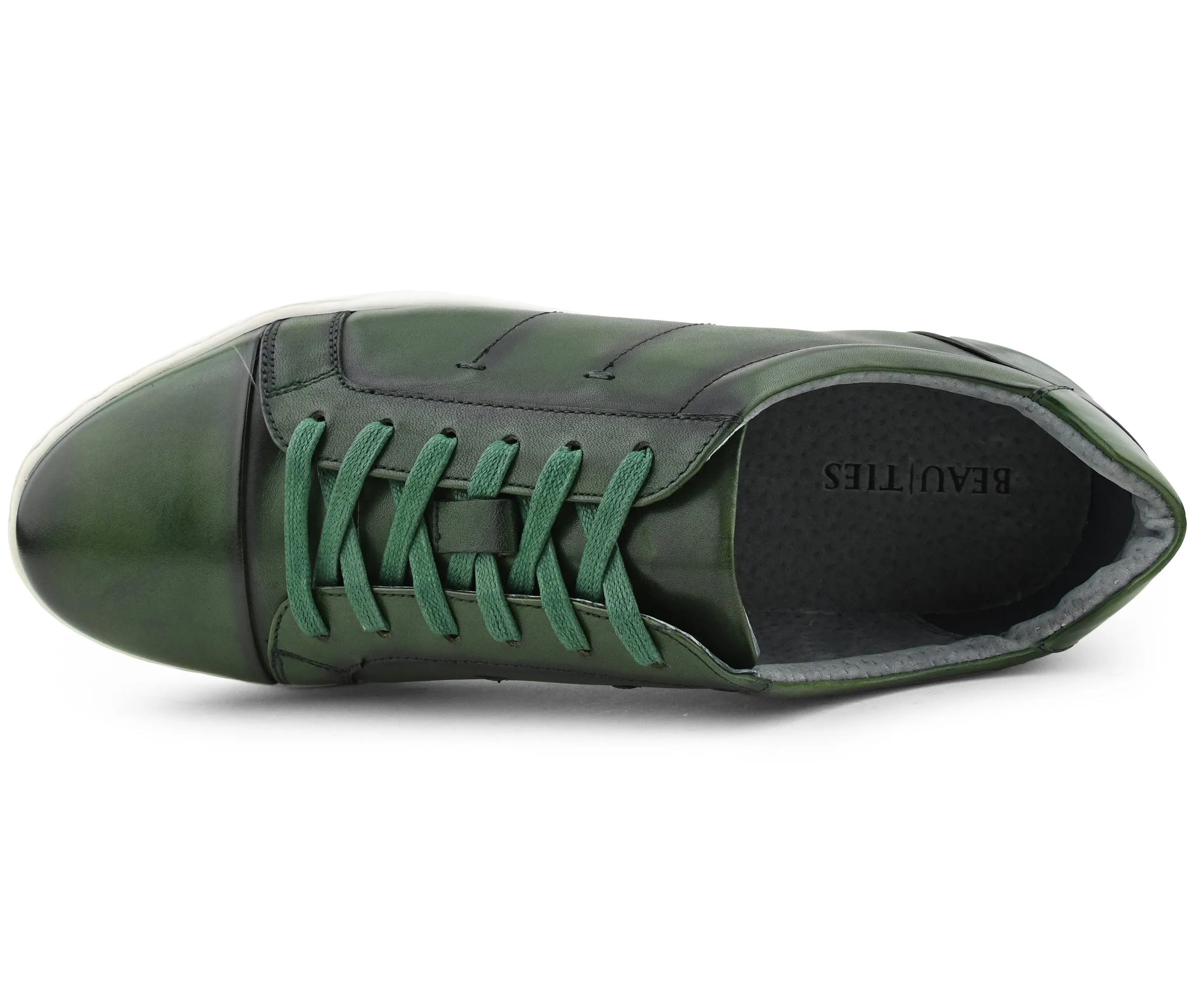 Grass Green Leather Sneaker