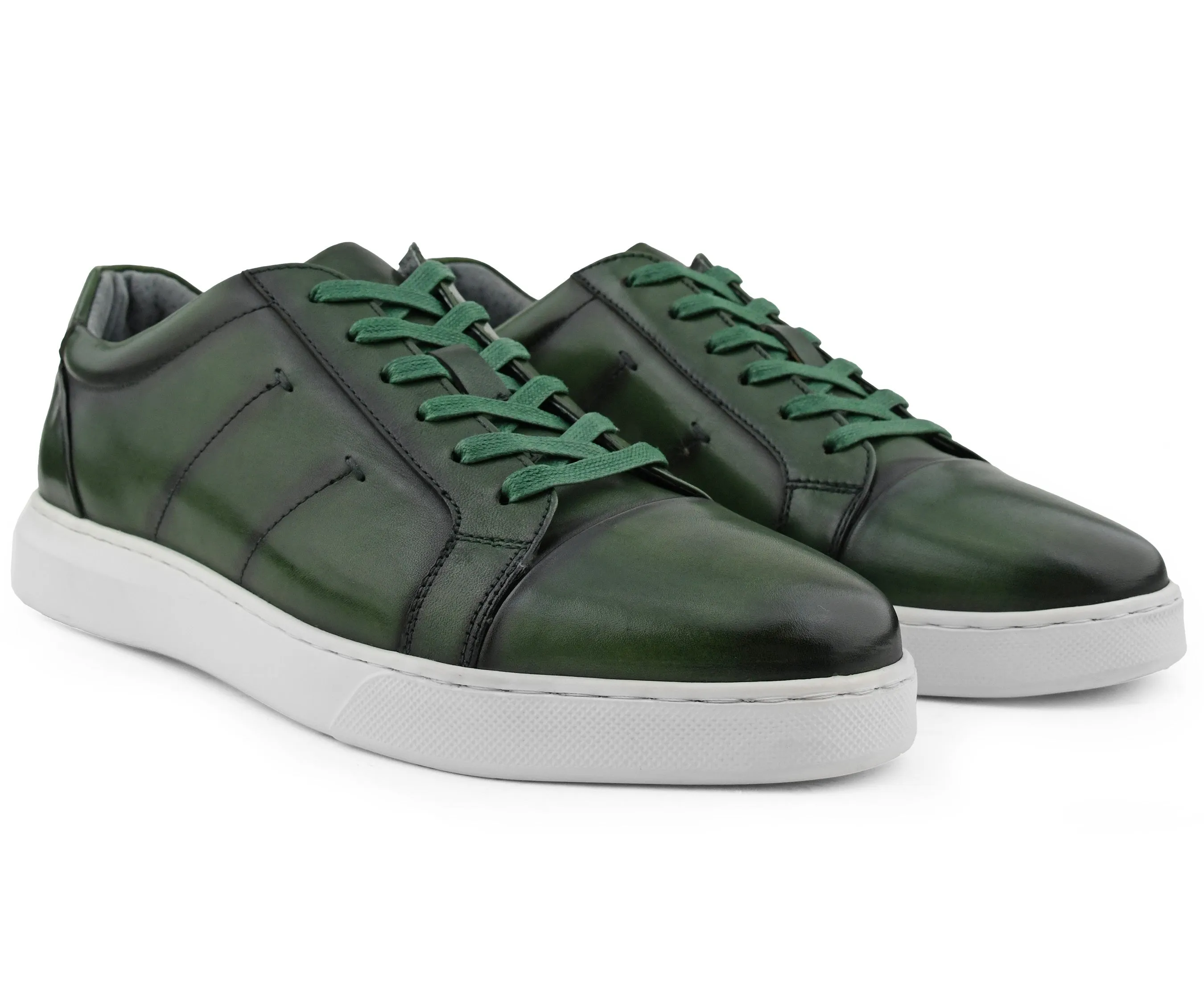 Grass Green Leather Sneaker