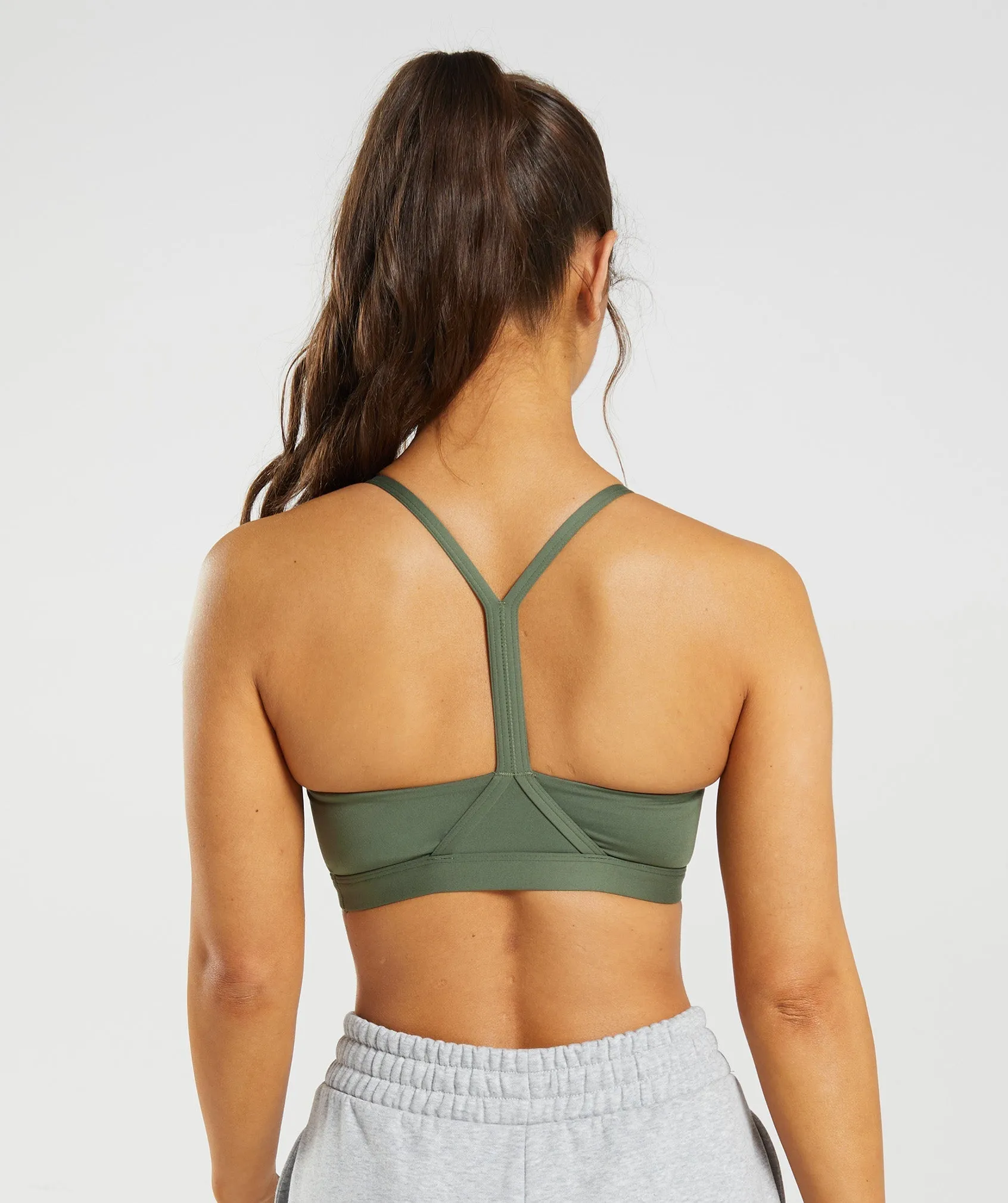 Gymshark V Neck Sports Bra - Core Olive