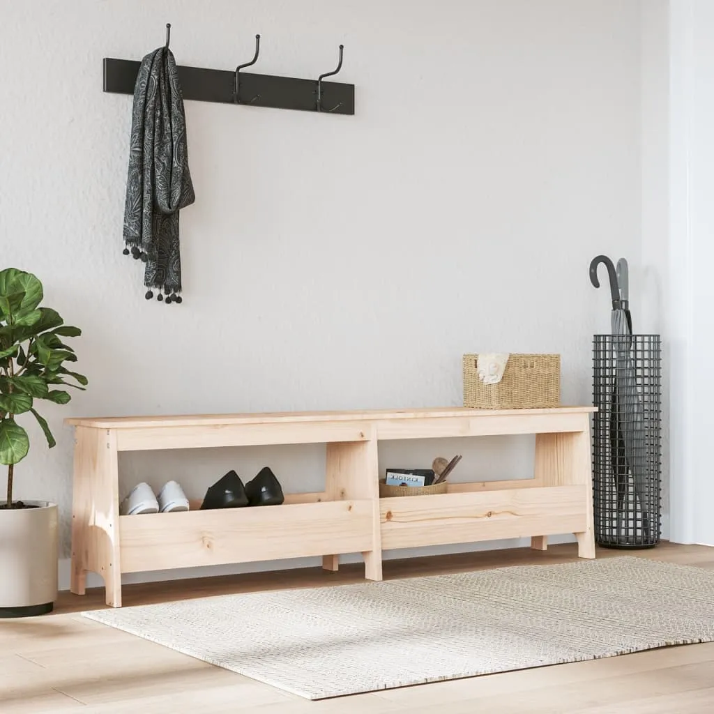 Hall Bench 160x28x45 cm Solid Wood Pine