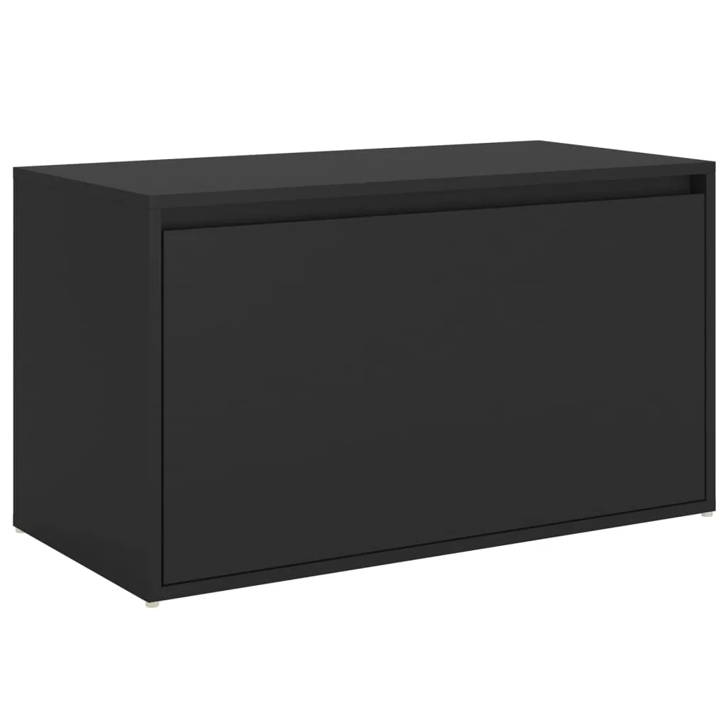 Hall Bench 80x40x45 cm Black Chipboard