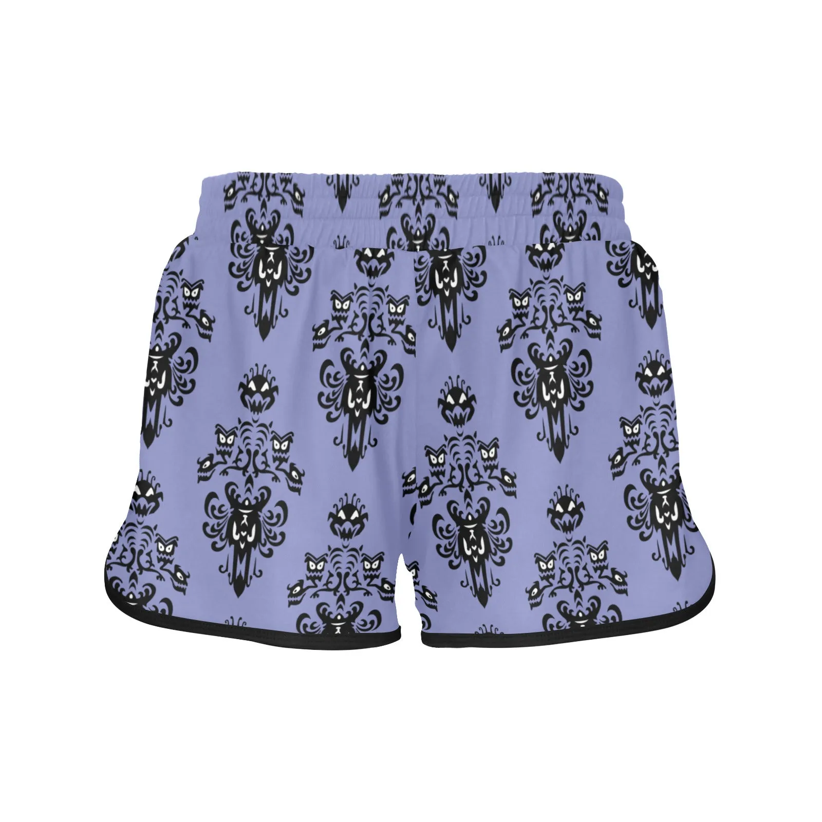 Haunted Mansion Wallpaper Women's Athletic Sports Shorts