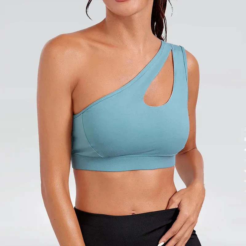 High Support Seamless Active Sports Bra with Hollow Out Design