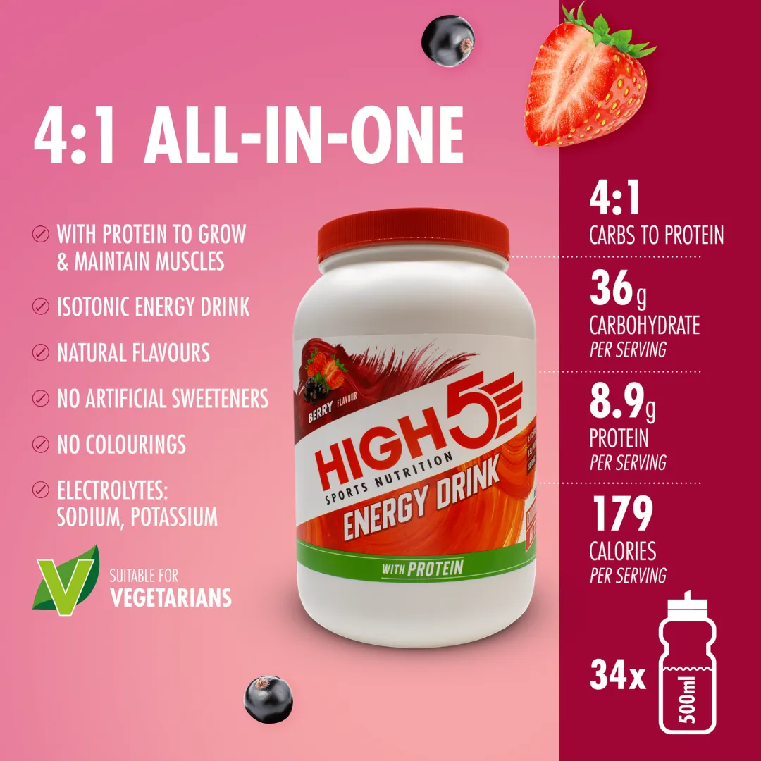 High5 - Energy Drink With Protein - Berry (1.6kg)