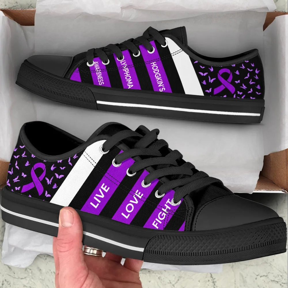 Hodgkin’s Lymphoma Shoes Plaid Low Top Shoes, Best Canvas Shoes, Low Top Sneaker