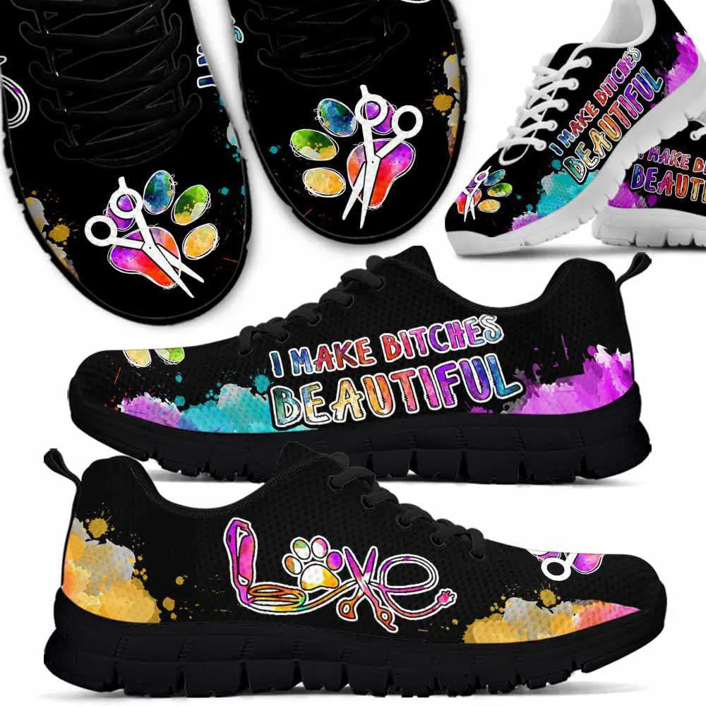 I Make Puppies Beautiful Colorful Watercolor Sneakers Shoes, Dog Print Shoes, Best Running Shoes, Unique Gifts For Dog Lovers