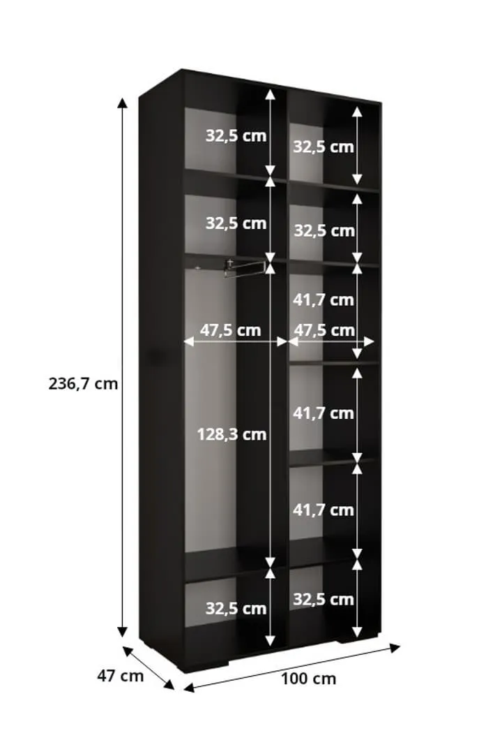 Inova III Hinged Door Wardrobe 150cm