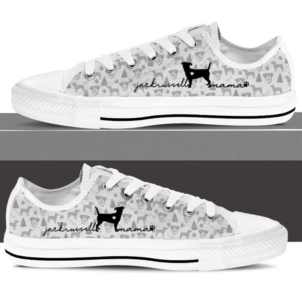 Jack Russell Terrier Low Top Shoes, Dog Printed Shoes, Canvas Shoes For Men, Women