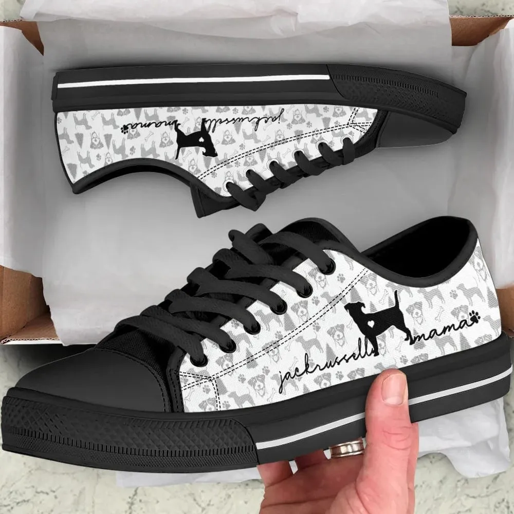 Jack Russell Terrier Low Top Shoes, Dog Printed Shoes, Canvas Shoes For Men, Women