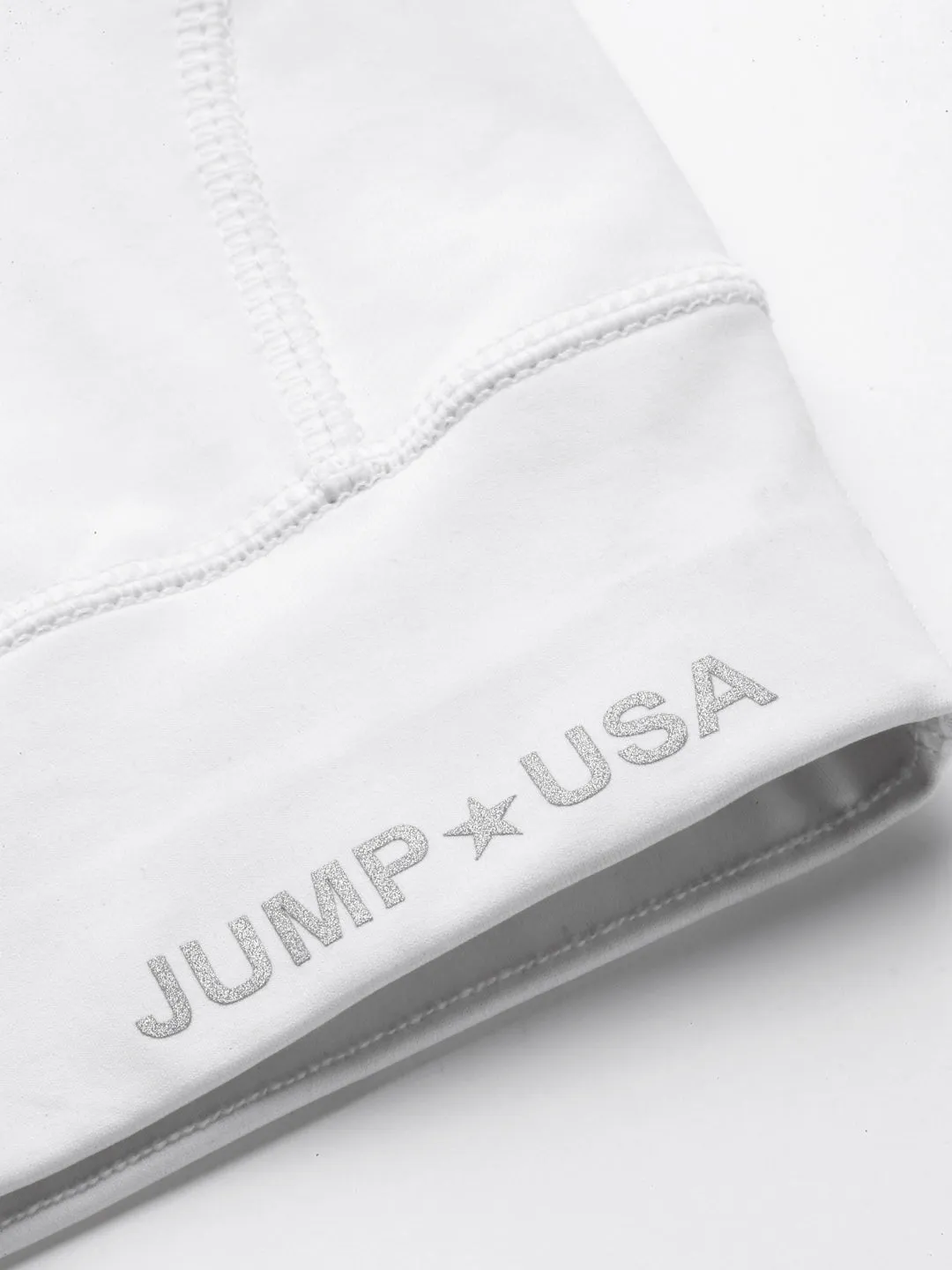 JUMP USA White Solid Non-Wired Non Padded Rapid-Dry Training Sports Bra