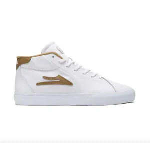 Lakai Flaco II Mid Shoe - White/Tobacco Leather