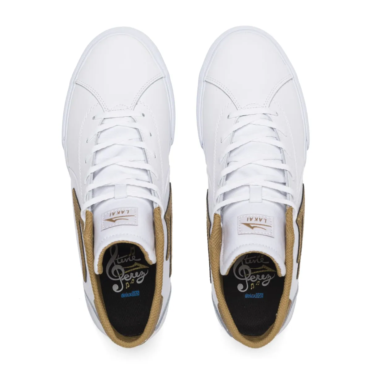 Lakai Flaco II Mid Shoe - White/Tobacco Leather