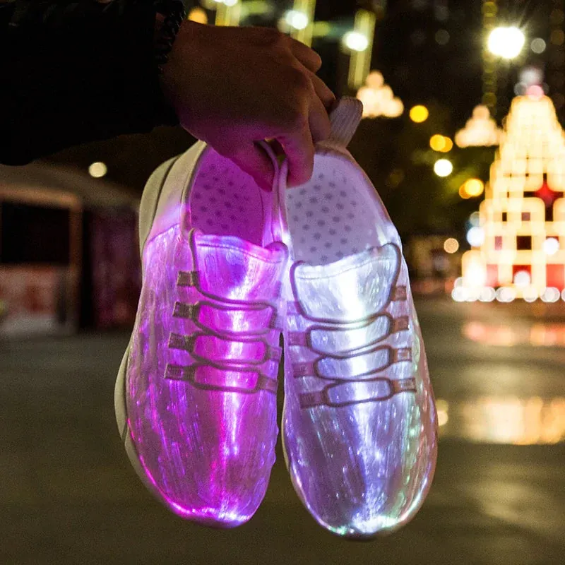 Light Up Luminous Fiber Optic Shoes