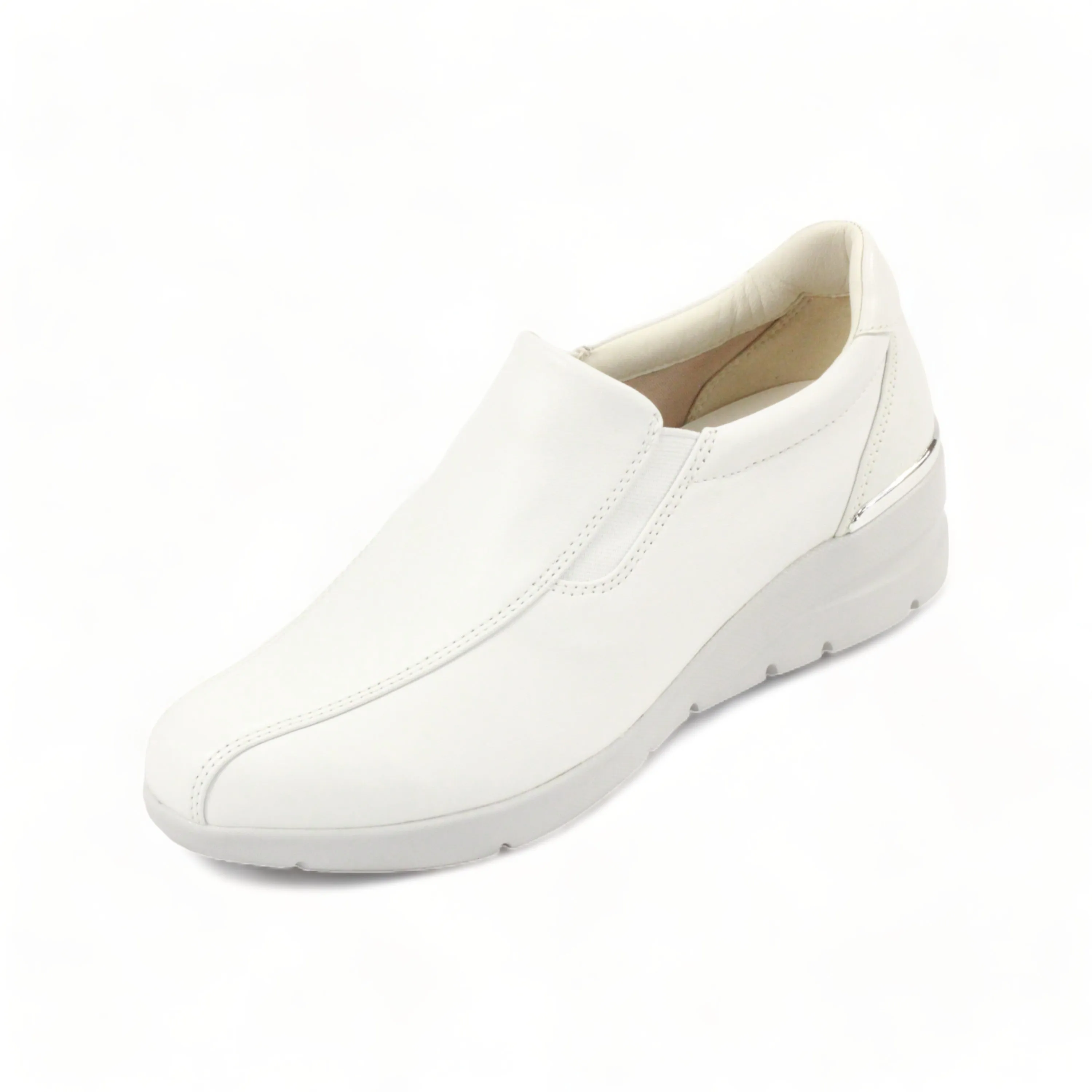 Lightweight Stretch Women's Sheepskin Slip-On Elevated Sneakers #FJ118