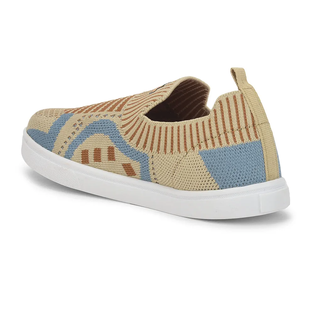 Lucy & Luke (Beige) Casual Non Lacing Shoes For Kids MINT-5 By Liberty