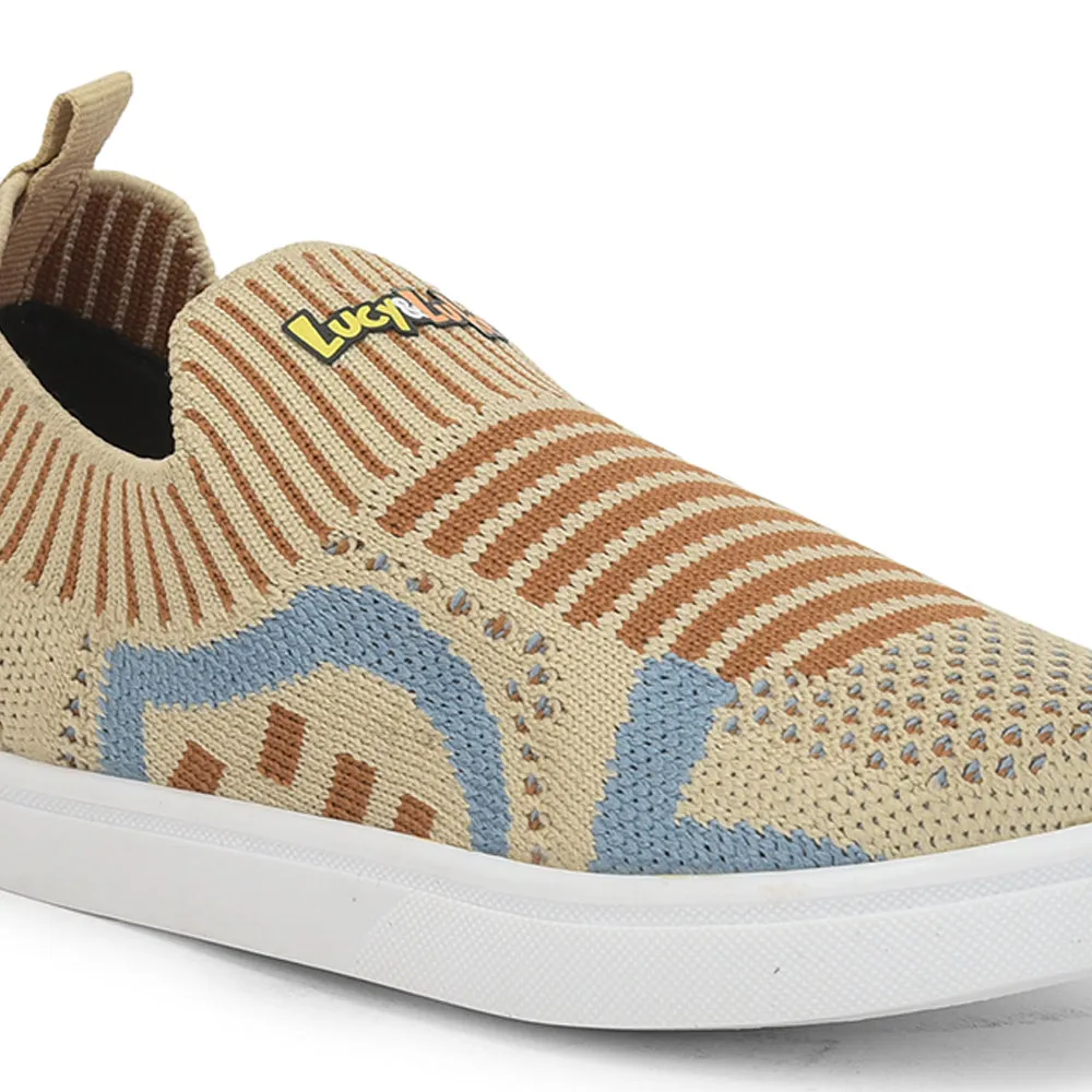 Lucy & Luke (Beige) Casual Non Lacing Shoes For Kids MINT-5 By Liberty