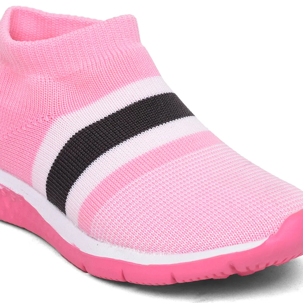 Lucy & Luke (Pink) Sports Non Lacing Shoes For Kids SPLASH-3 By Liberty