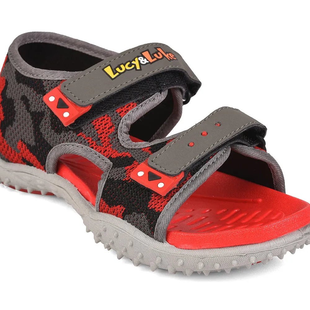 Lucy & Luke (Red) Casual Sandal For Kids RICO-17 By Liberty