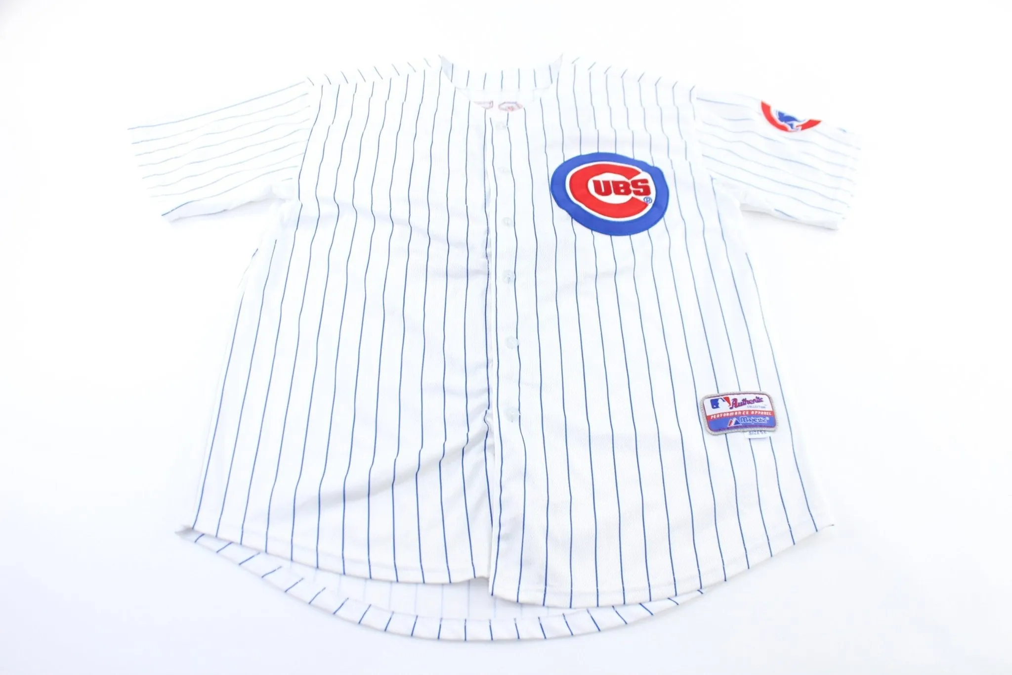 Majestic Chicago Cubs Starlin Castro Striped Baseball Jersey