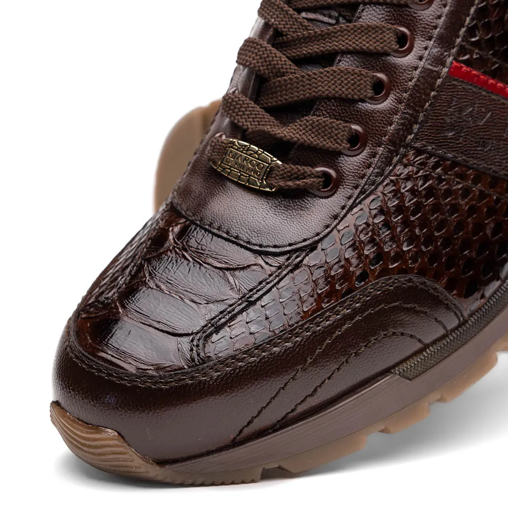 Marco Di Milano BRESCIA Brown Python & Calfskin Sneakers