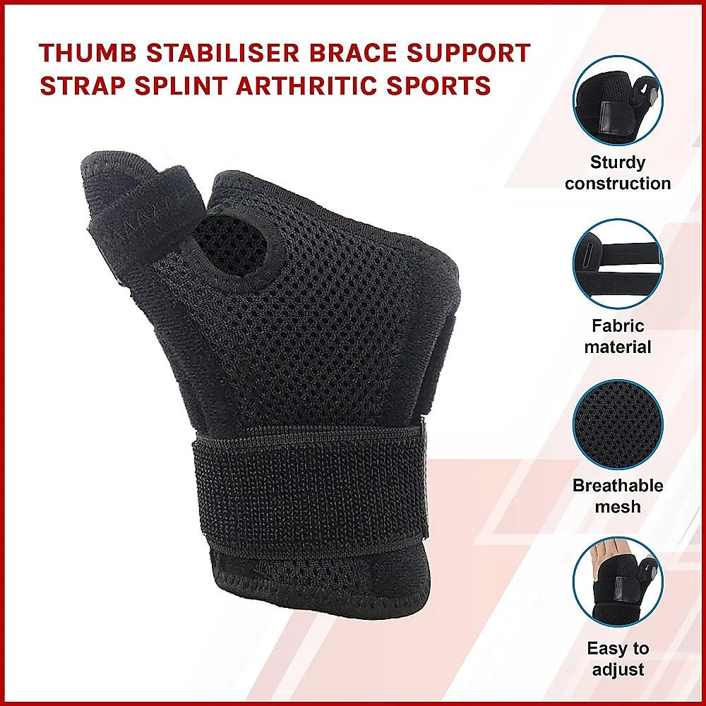 Maximum-Support Thumb Stabiliser Splint, Black, One Size