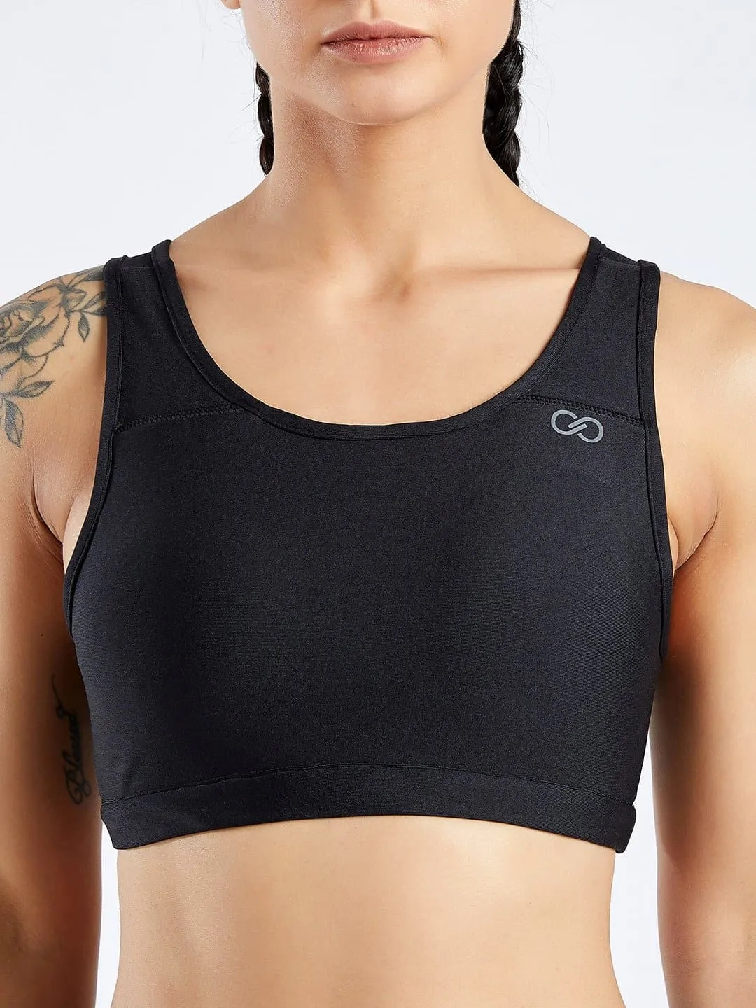 Maxtreme Pace Black High Neck Sports Bra