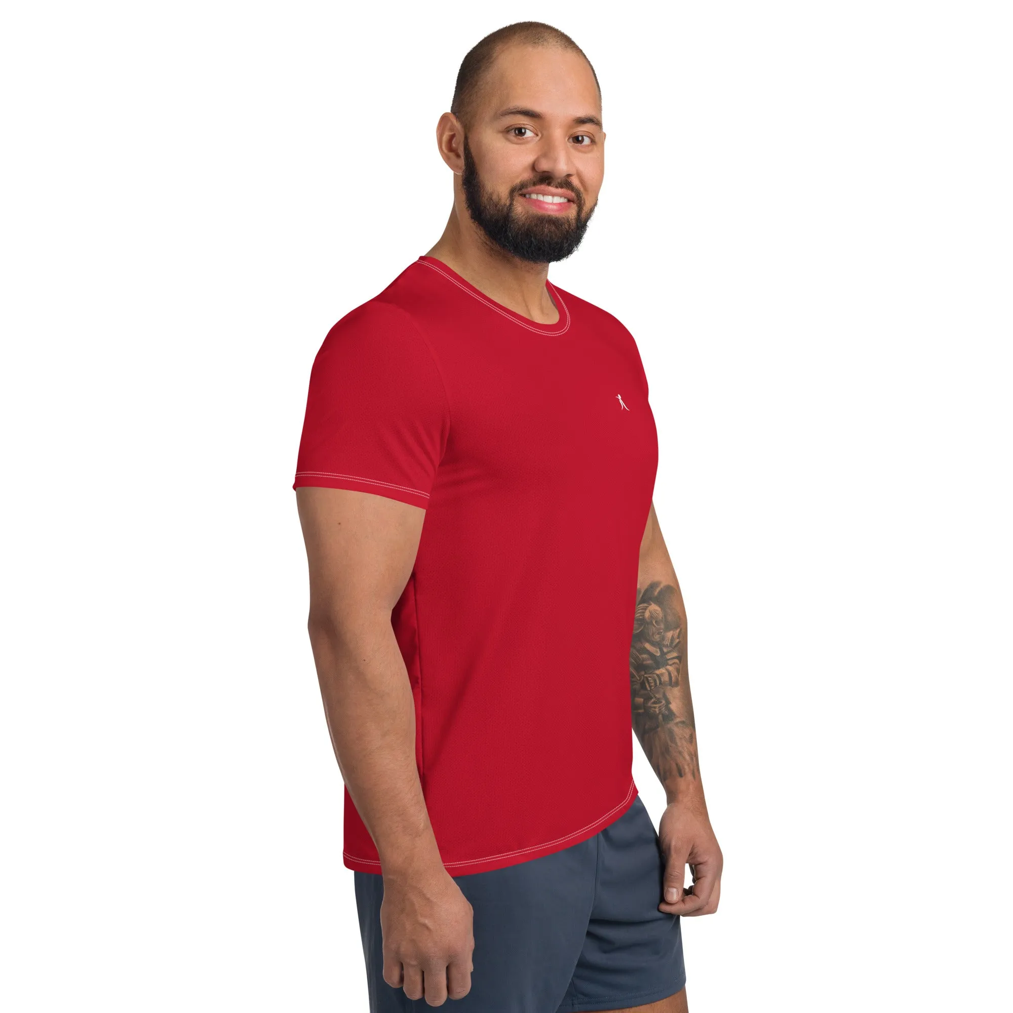 Men's Red Athletic T-shirt