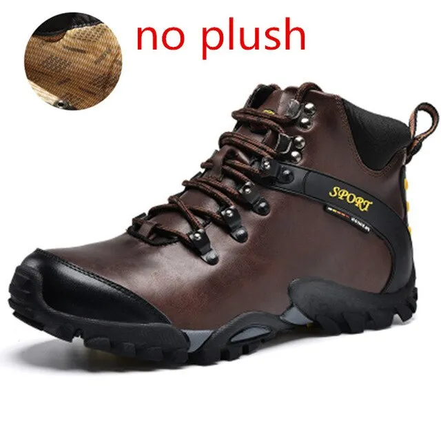 MIXIDELAI New Road Track 2020 Men Snow Boots Waterproof Men Footwear Winter Ankle Boots Fur Breathable Men Winter Shoes 3 Colors