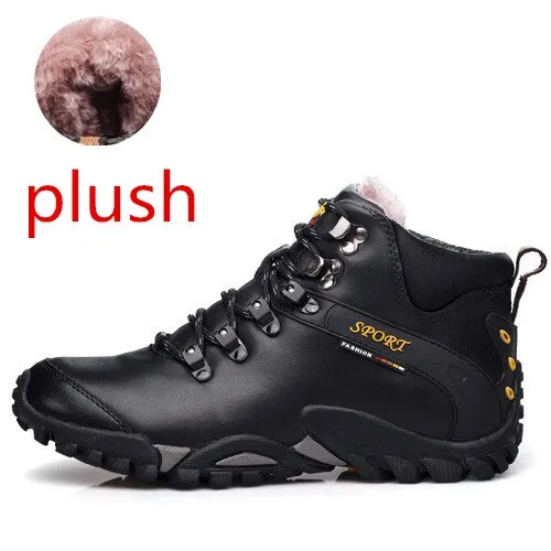 MIXIDELAI New Road Track 2020 Men Snow Boots Waterproof Men Footwear Winter Ankle Boots Fur Breathable Men Winter Shoes 3 Colors